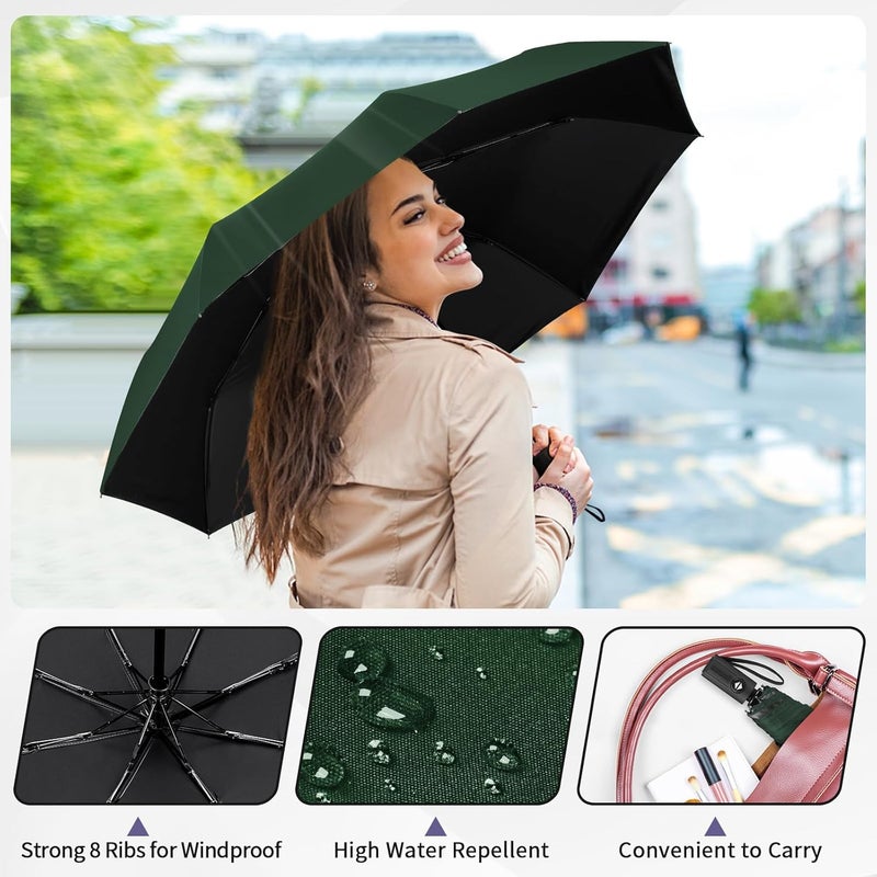 Yoobure Windproof Travel Umbrella - Automatic Umbrellas for Rain, Compact Folding Umbrella with UV Protection, Lightweight Portable Design for Backpack/Walking/Car, Sun & Storm Ready - Image 3